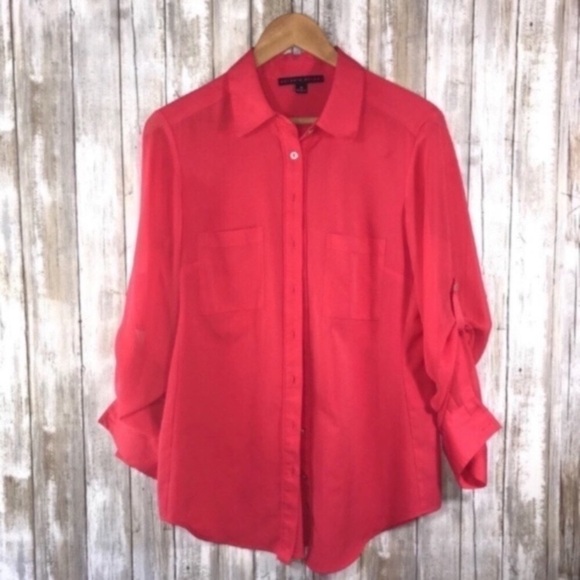 Antonio Melani Neon Pink Button Down - Picture 1 of 4